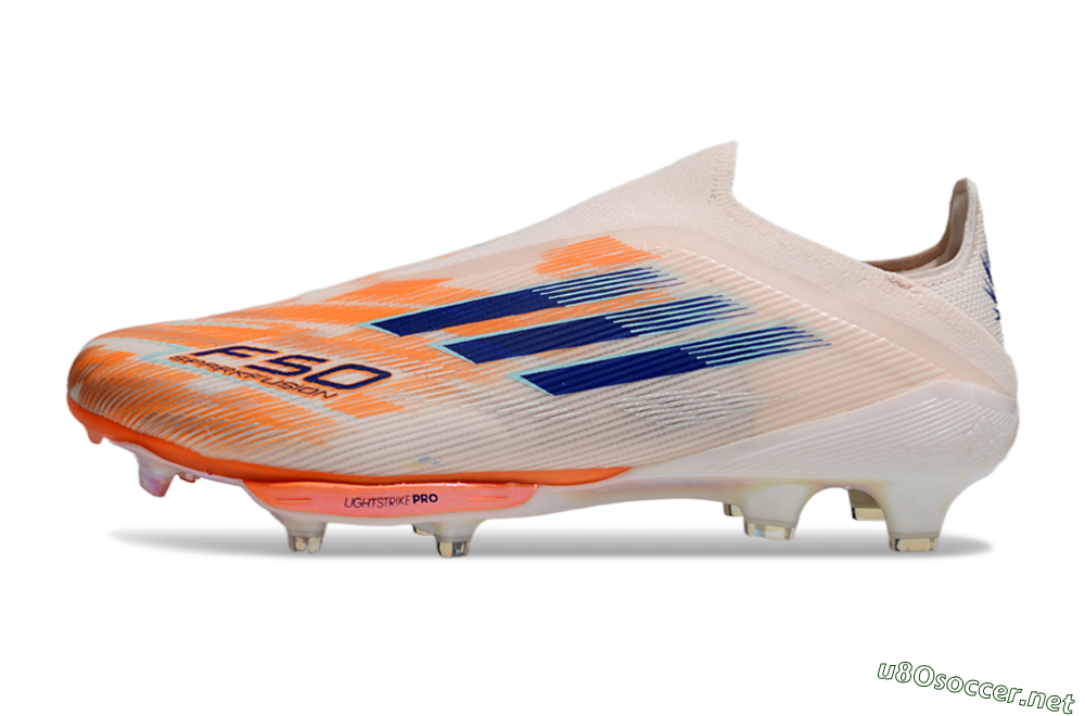 Men's Adidas F50+ Lightstrike Pro Laceless FG Football Boots - Pink/Red/Blue 0