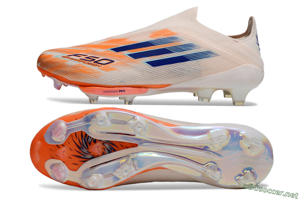 Men's Adidas F50+ Lightstrike Pro Laceless FG Football Boots - Pink/Red/Blue 1