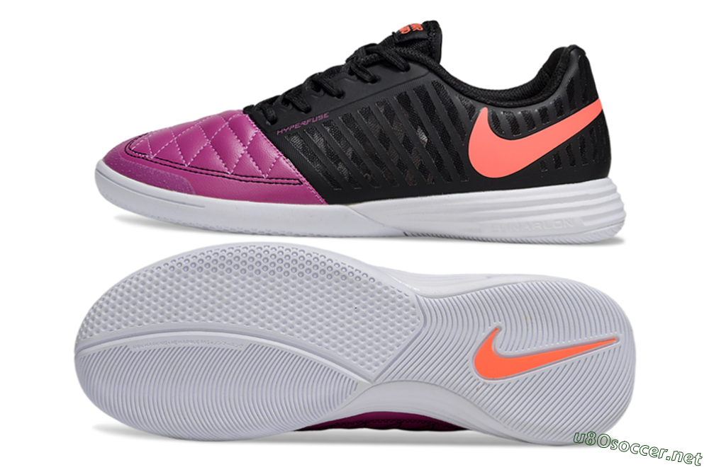 Unisex Nike Lunar Gato 2 IC Football Shoes - Pink/Black/Red 1