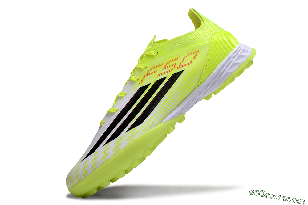 Men's Adidas F50 Pro TF Football Shoes - Yellow/Black/Red 5