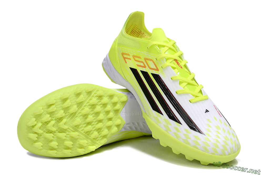 Men's Adidas F50 Pro TF Football Shoes - Yellow/Black/Red 3