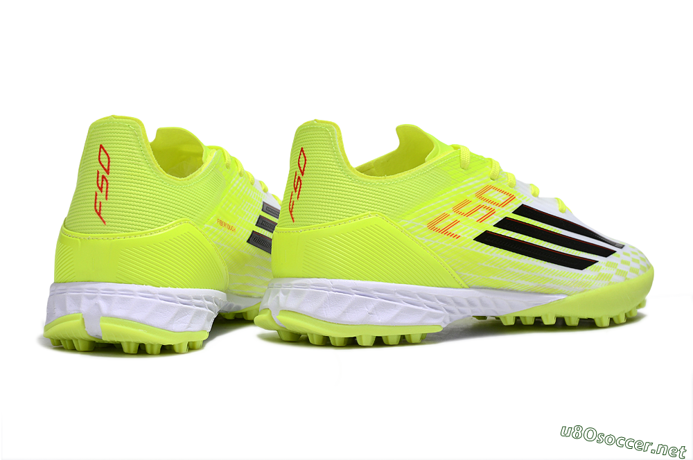 Men's Adidas F50 Pro TF Football Shoes - Yellow/Black/Red 6