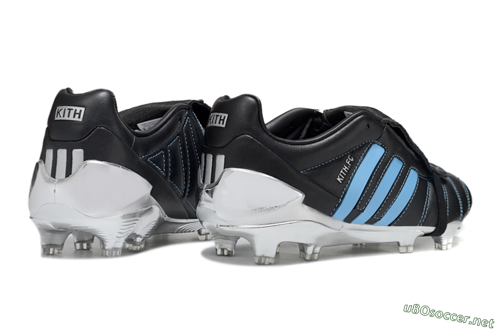 Men's Adidas Predator 25 Elite Foldover Tongue FG Football Boots - Black/Blue/Silver 6