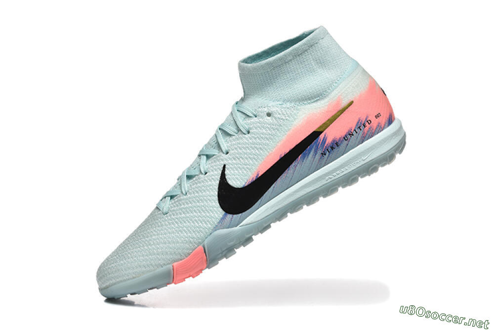 Men's Nike Air Zoom Mercurial Superfly 10 Elite TF Football Shoes - Jade/Black/Gold 8