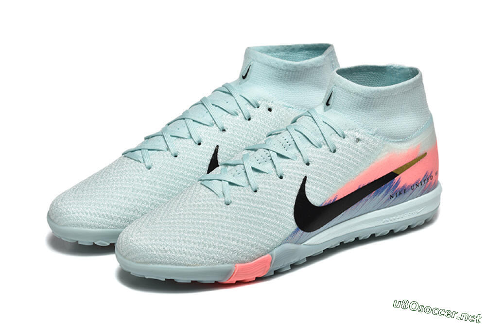 Men's Nike Air Zoom Mercurial Superfly 10 Elite TF Football Shoes - Jade/Black/Gold 5