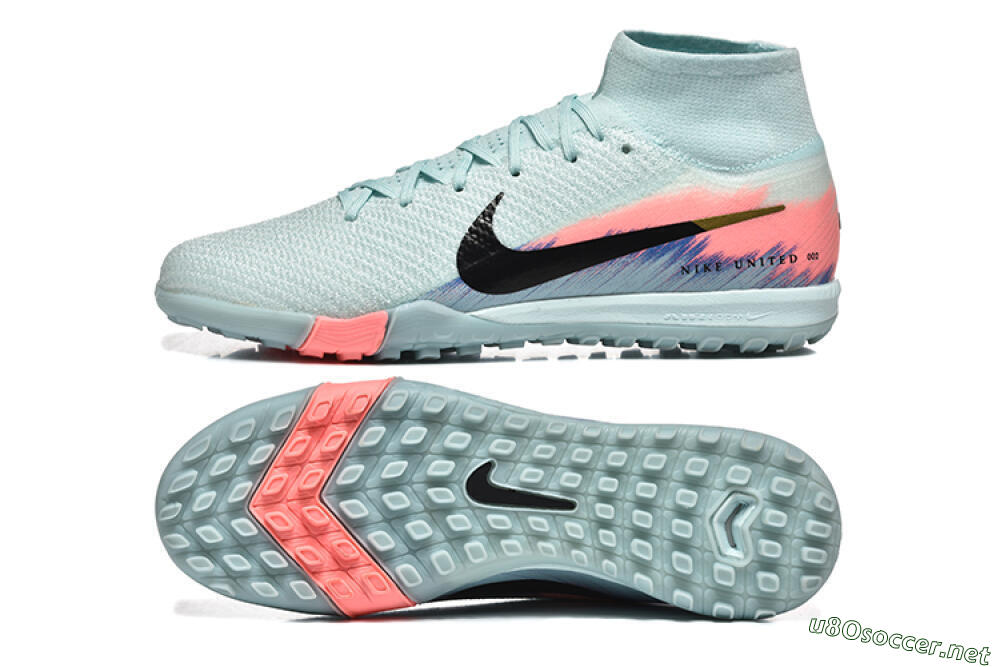 Men's Nike Air Zoom Mercurial Superfly 10 Elite TF Football Shoes - Jade/Black/Gold 1