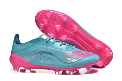 Men's Messi x Adidas F50 Elite FG Football Boots - Jade/Pink/Silver