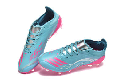 Men's Messi x Adidas F50 Elite FG Football Boots - Jade/Pink/Silver