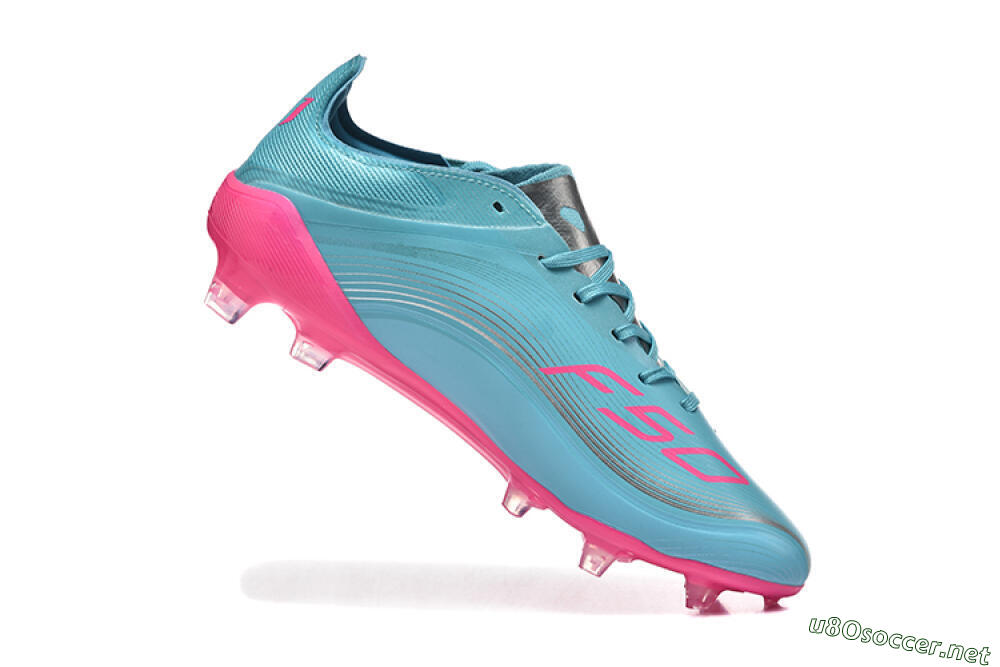 Men's Messi x Adidas F50 Elite FG Football Boots - Jade/Pink/Silver 7
