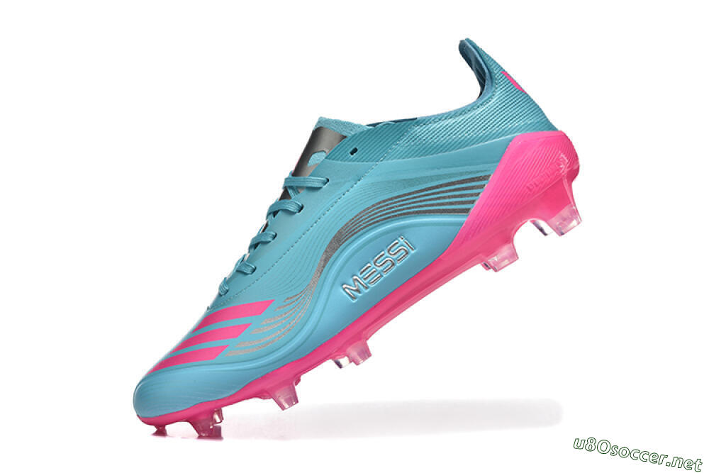 Men's Messi x Adidas F50 Elite FG Football Boots - Jade/Pink/Silver 8