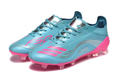 Men's Messi x Adidas F50 Elite FG Football Boots - Jade/Pink/Silver