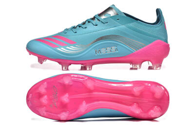 Men's Messi x Adidas F50 Elite FG Football Boots - Jade/Pink/Silver