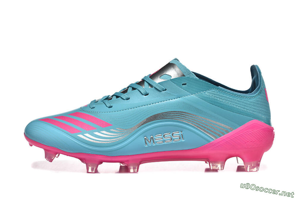 Men's Messi x Adidas F50 Elite FG Football Boots - Jade/Pink/Silver 0