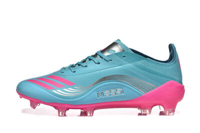 Men's Messi x Adidas F50 Elite FG Football Boots - Jade/Pink/Silver