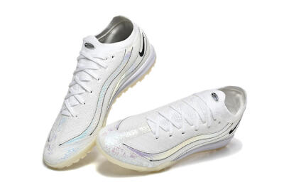 Men's Nike Air Zoom Mercurial Vapor 16 Elite TF Football Shoes - White/Silver/Black