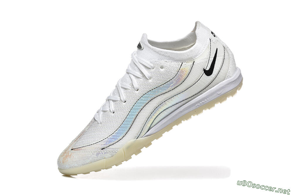 Men's Nike Air Zoom Mercurial Vapor 16 Elite TF Football Shoes - White/Silver/Black 8