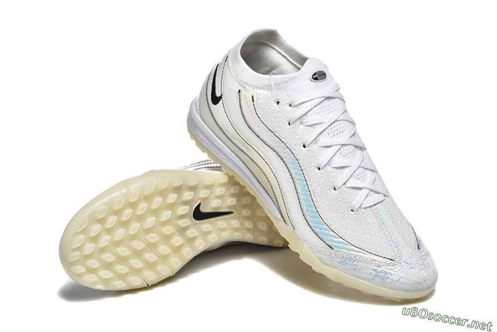 Men's Nike Air Zoom Mercurial Vapor 16 Elite TF Football Shoes - White/Silver/Black 3