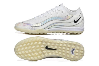 Men's Nike Air Zoom Mercurial Vapor 16 Elite TF Football Shoes - White/Silver/Black
