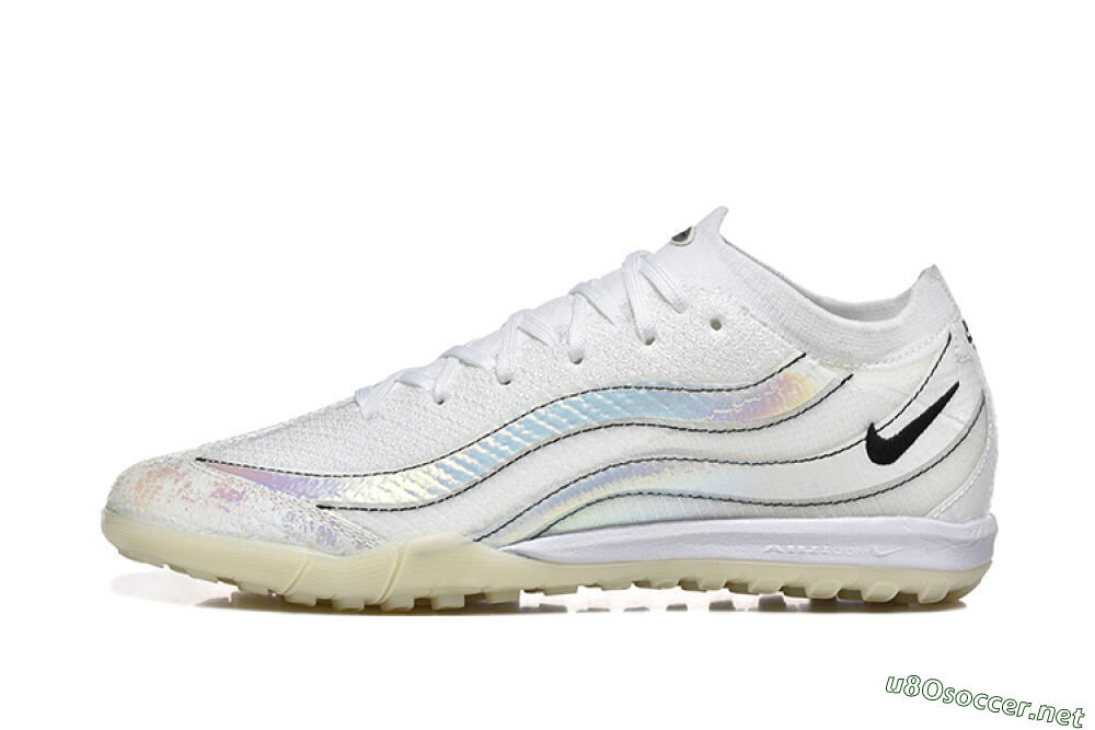 Men's Nike Air Zoom Mercurial Vapor 16 Elite TF Football Shoes - White/Silver/Black 0