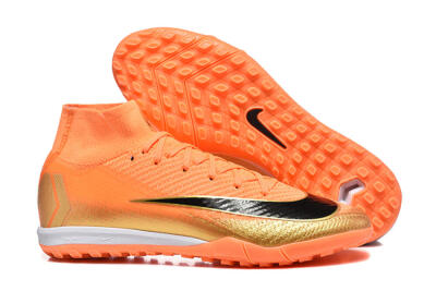Men's Nike Air Zoom Mercurial Superfly 10 Elite TF Football Shoes - Red/Black/Gold
