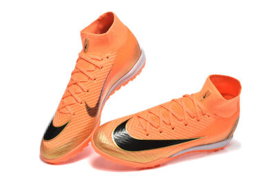 Men's Nike Air Zoom Mercurial Superfly 10 Elite TF Football Shoes - Red/Black/Gold