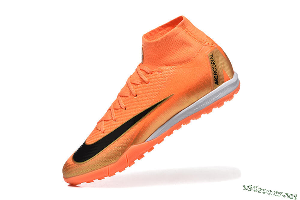 Men's Nike Air Zoom Mercurial Superfly 10 Elite TF Football Shoes - Red/Black/Gold 8