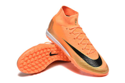 Men's Nike Air Zoom Mercurial Superfly 10 Elite TF Football Shoes - Red/Black/Gold
