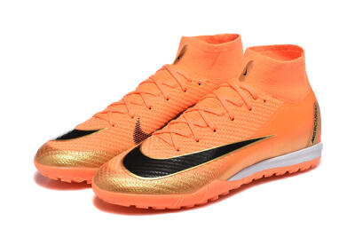 Men's Nike Air Zoom Mercurial Superfly 10 Elite TF Football Shoes - Red/Black/Gold