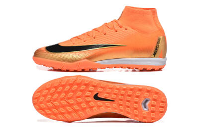 Men's Nike Air Zoom Mercurial Superfly 10 Elite TF Football Shoes - Red/Black/Gold