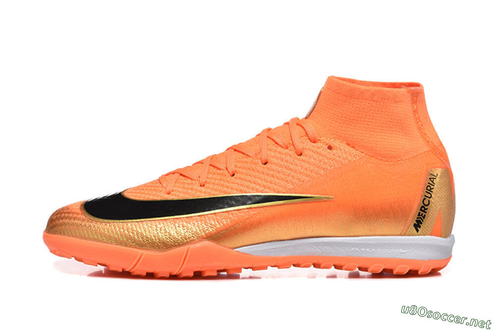 Men's Nike Air Zoom Mercurial Superfly 10 Elite TF Football Shoes - Red/Black/Gold 0