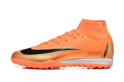Men's Nike Air Zoom Mercurial Superfly 10 Elite TF Football Shoes - Red/Black/Gold