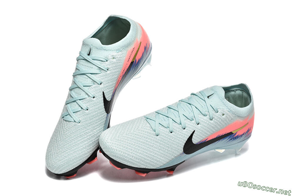 Men's Nike Air Zoom Mercurial Vapor 16 Elite FG Football Boots - Jade/Black/Pink 6