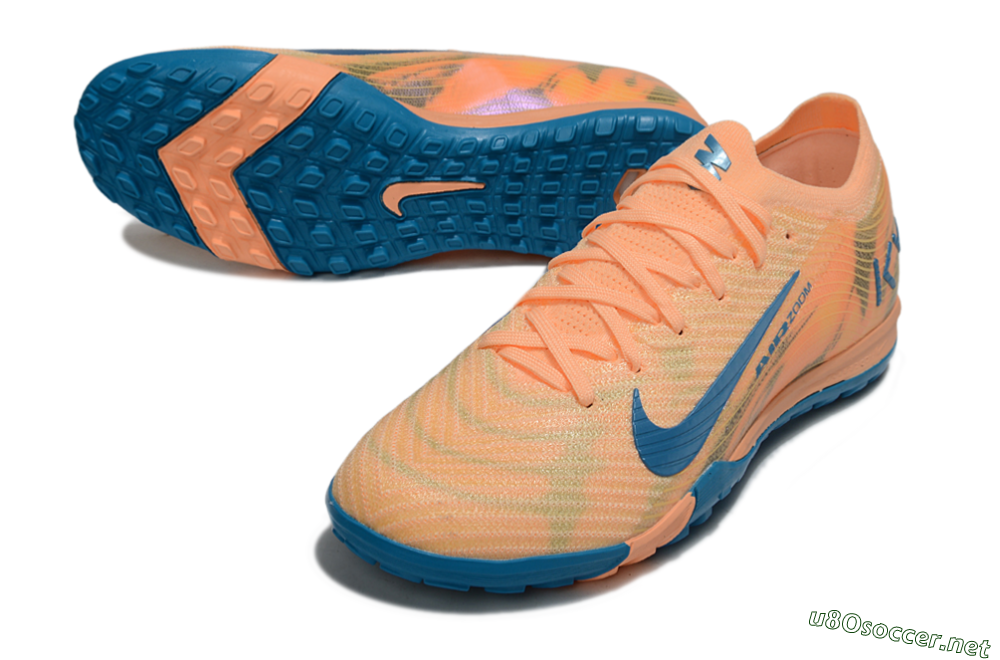 Unisex Nike Air Zoom Mercurial Vapor 16 Elite TF Football Shoes - Pink/Blue/Yellow 3