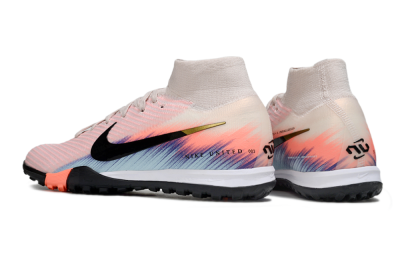 Unisex Nike Air Zoom Mercurial Superfly 10 Elite TF Football Shoes - Pink/Black/Gold