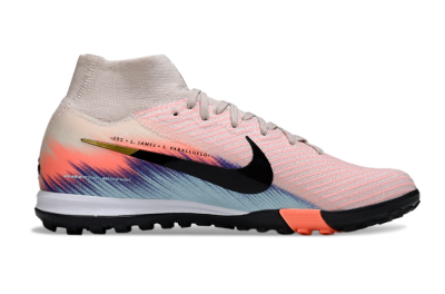Unisex Nike Air Zoom Mercurial Superfly 10 Elite TF Football Shoes - Pink/Black/Gold