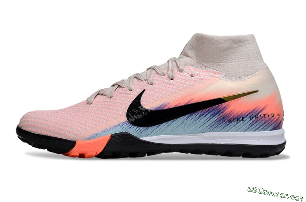 Unisex Nike Air Zoom Mercurial Superfly 10 Elite TF Football Shoes - Pink/Black/Gold 0