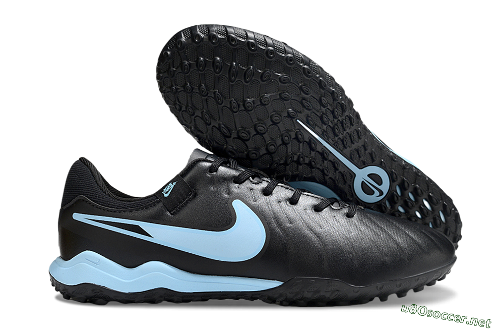 Men's Nike Tiempo Legend 10 Academy TF Football Shoes - Black/Jade 2