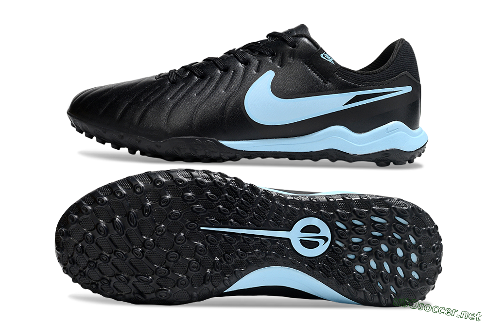 Men's Nike Tiempo Legend 10 Academy TF Football Shoes - Black/Jade 1