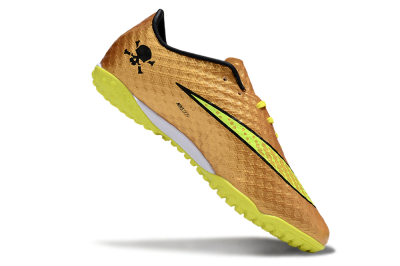 Men's Nike Hypervenom Phantom TF Football Shoes - Gold/Black/Yellow