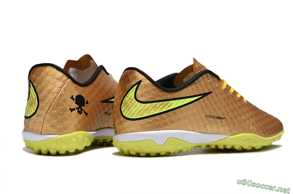 Men's Nike Hypervenom Phantom TF Football Shoes - Gold/Black/Yellow 6