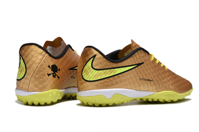 Men's Nike Hypervenom Phantom TF Football Shoes - Gold/Black/Yellow