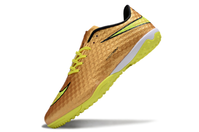 Men's Nike Hypervenom Phantom TF Football Shoes - Gold/Black/Yellow