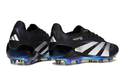 Unisex Adidas Predator 25 Elite FG Football Boots - Black/Silver/Blue