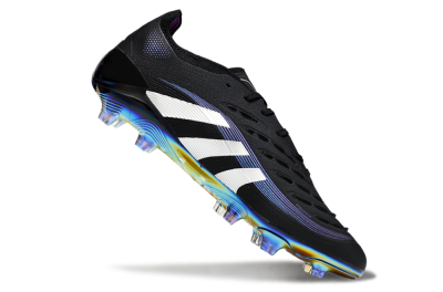Unisex Adidas Predator 25 Elite FG Football Boots - Black/Silver/Blue