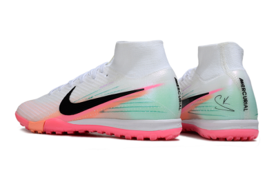 Unisex Nike Air Zoom Mercurial Superfly 10 Elite TF Football Shoes - White/Pink/Black