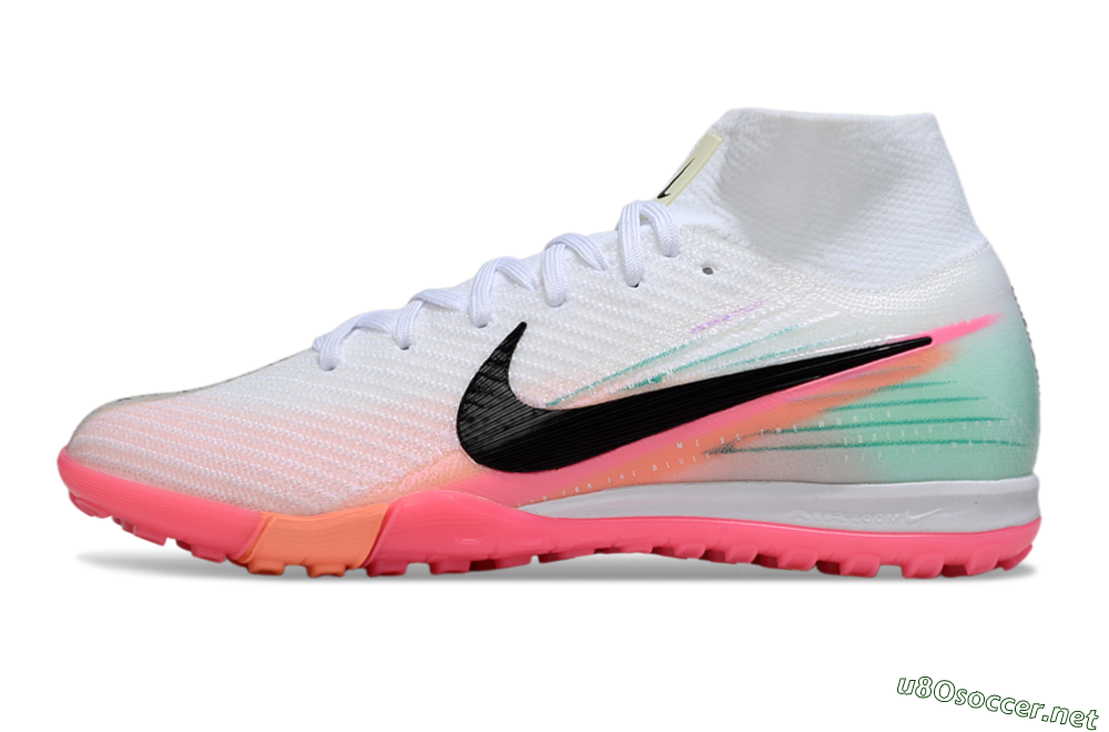 Unisex Nike Air Zoom Mercurial Superfly 10 Elite TF Football Shoes - White/Pink/Black 0