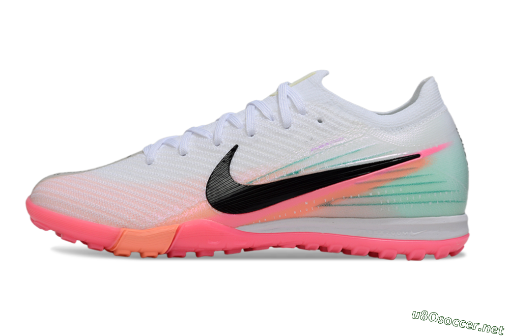 Unisex Nike Air Zoom Mercurial Vapor 16 Elite TF Football Shoes - White/Black/Pink 0