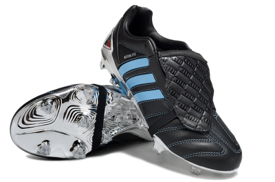 Men's Adidas Predator Accuracy Foldover Tongue FG Football Boots - Black/Blue/Silver
