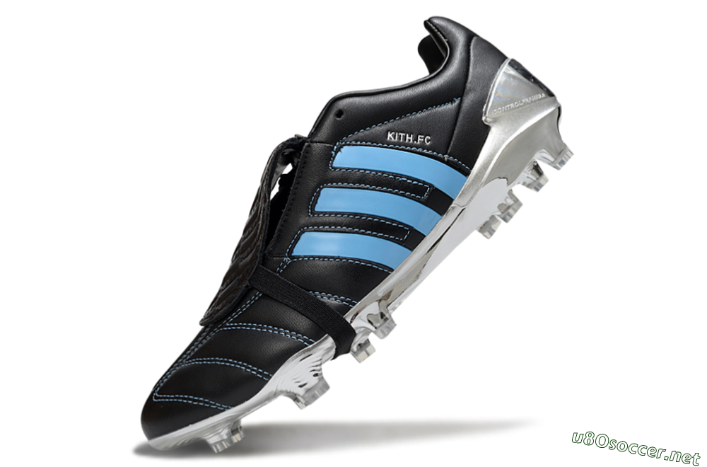 Men's Adidas Predator Accuracy Foldover Tongue FG Football Boots - Black/Blue/Silver 5