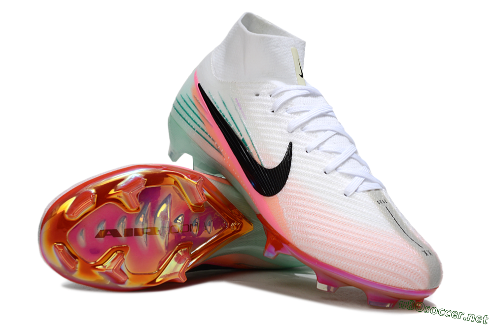Unisex Nike Air Zoom Mercurial Superfly 10 Elite FG Football Boots - White/Pink/Black 1